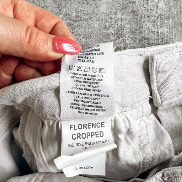 DL1961 Mid Rise Instasculpt Ankle Skinny Cream Size 26 - Picture 8 of 8